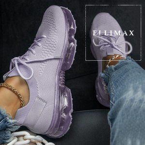 NEW🔥 Lavender Knitted Air Bubble Cushion Sneakers